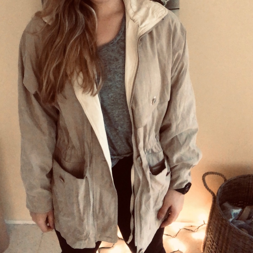 Hipster looking Vintage tan jacket